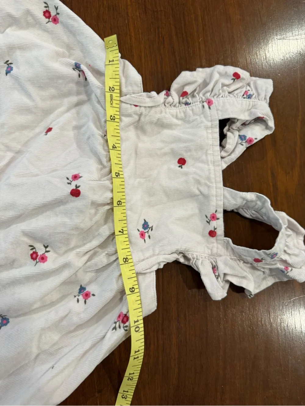 GAP White Cotton Dress with Pink & Red Floral Motif